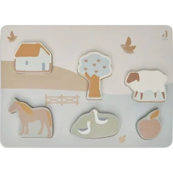 Puzzle din lemn Jollein Puzzle Farm, 6 elemente cumpăra în Chișinau. Foto 1