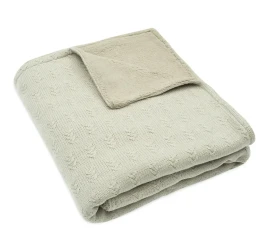 Пледик Jollein Grain Knit Olive Green/Velvet, 100x150 см купить в Кишиневе. Фото 2