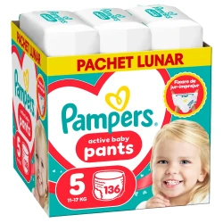 Scutece-chilotei Pampers Pants BOX №5 (11-17 kg), 136 buc. cumpăra în Chișinau. Foto 1