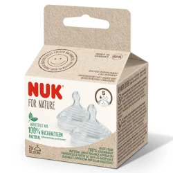 Tetina din silicon NUK For Nature flux lent (0-6 luni), 2 buc. cumpăra în Chișinau. Foto 1