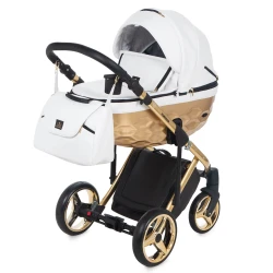 Carucior 2 in 1 Adamex Chantal Star White Gold cumpăra în Chișinau. Foto 10