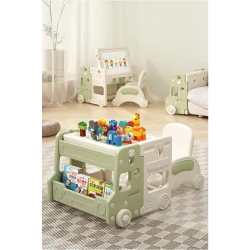 Детский столик с 2 стульчиками Riki Зелёный купить в Кишиневе. Фото 2