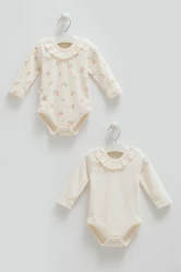 Боди с длинным рукавом Caramell Cherry Baby Ivory, 2 шт. (0М) купить в Кишиневе. Фото 1