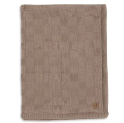 Păturică Jollein Box Knit GOTS Milky Coffee/Velvet, 75x100 cm cumpăra în Chișinau