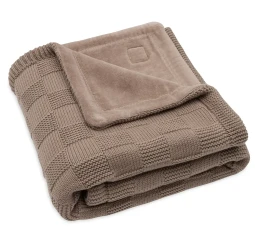 Пледик Jollein Box Knit GOTS Milky Coffee/Velvet, 75x100 см купить в Кишиневе. Фото 2