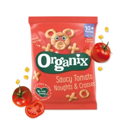 Снеки Organix Saucy Tomato Noughts & Crosses (10 мес.+), 15 г купить в Кишиневе. Фото 1