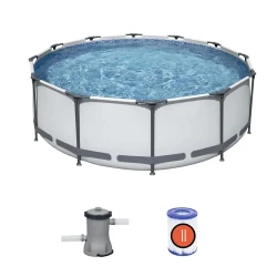 Bazin pentru copii Bestway Steel Pro Max + pompă de filtrare 2006 l/h, 9150 litri cumpăra în Chișinau. Foto 1