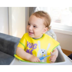Полиэстеровый слюнявчик BabyJem Poly Large Bib Yellow купить в Кишиневе. Фото 2