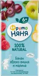 Suc banan-mar-visina-zmera-mix de fructe ФрутоНяня (6 luni+), 200ml cumpăra în Chișinau. Foto 1