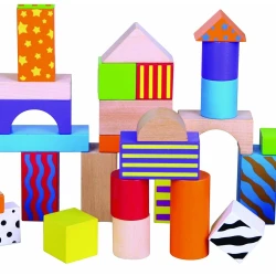 Кубики Viga Block Shapes Set Многоцветный, 100 шт. купить в Кишиневе. Фото 2