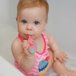 Зубная щетка из пластика Akuku Pink&Grey (0-2 года) купить в Кишиневе. Фото 3