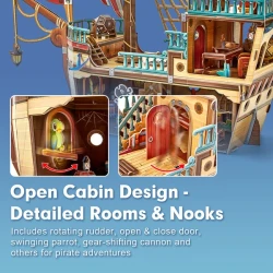 Пазл 3D Cubic Fun Pirate Treasure Ship, 157 элементов купить в Кишиневе. Фото 6