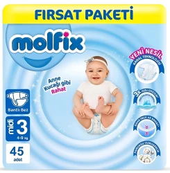 Подгузники Molfix 3 (4-9 кг), 45 шт. купить в Кишиневе. Фото 1