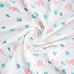 Пледик Akuku Muselin Flamingos, 110×105 см купить в Кишиневе. Фото 4