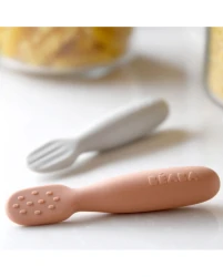 Set lingurițe Beaba Terracotta & Velvet Grey, 2 buc. cumpăra în Chișinau. Foto 3