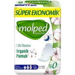 Absorbante Molped Pure&Soft Night Long, 16 buc. cumpăra în Chișinau. Foto 1