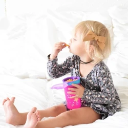 Cană cu pai + container Nuby Snack N Sip 24+ luni 270 ml cumpăra în Chișinau. Foto 6