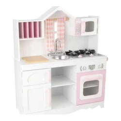 Bucătărie pentru copii KidKraft Modern Country Kitchen, albă cu roz cumpăra în Chișinau. Foto 1