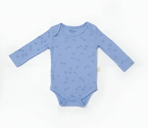 Body cu mâneca lungă BabyCosy Modal Blue & Ivory, 2 buc. (3-6L) cumpăra în Chișinau. Foto 3