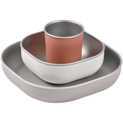 Набор мисок Beaba Inox Terracotta, 3 шт. купить в Кишиневе