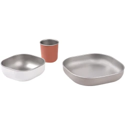 Набор мисок Beaba Inox Terracotta, 3 шт. купить в Кишиневе. Фото 2