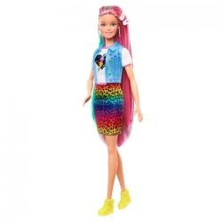Papusa Barbie Leopard Rainbow Hair  cumpăra în Chișinau. Foto 4