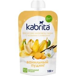 Пюре Kabrita ванильный пудинг, сливки (8 месяцев+), 100 г купить в Кишиневе. Фото 1