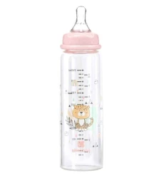 Biberon pentru bebeluși din sticlă Kikkaboo Savanna Pink, 240 ml cumpăra în Chișinau. Foto 1