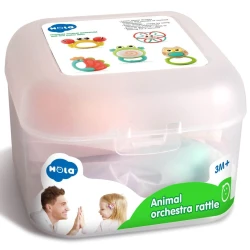 Погремушки-прорезыватели для зубов Hola Toys Animal Orchestra, 5 шт. купить в Кишиневе. Фото 2