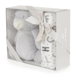 Păturică cu jucărie Moni Bear White&Grey, 90x75 cm cumpăra în Chișinau. Foto 4