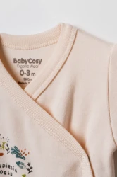 Боди с длинным рукавом BabyCosy Ecru & Green, 2 шт. (1-3М) купить в Кишиневе. Фото 7