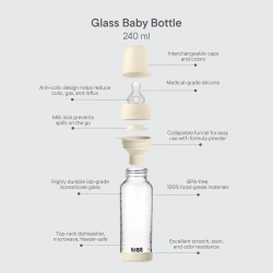 Biberon pentru bebelusi din sticla Bibs Silicone Blush, 240 ml cumpăra în Chișinau. Foto 5
