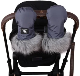 Manusi pentru carucior Cottonmoose Handmuff with Fur Jungle Green, 25x14 cm cumpăra în Chișinau. Foto 4