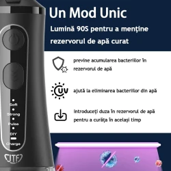 Irigator bucal portabil JTF Sonic F300 cu 6 duze și lampă UV Black cumpăra în Chișinau. Foto 9