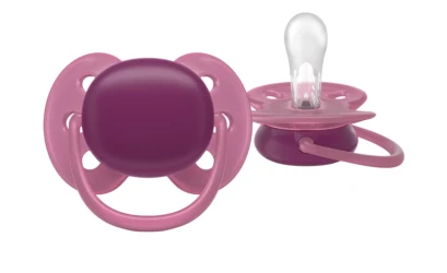 Suzeta ortodontică din silicon Philips Avent Ultra Soft Purple & Orange (18 luni+), 2 buc. cumpăra în Chișinau. Foto 2