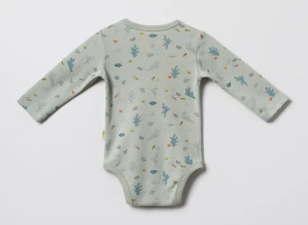 Body cu mânecă lungă BabyCosy Green & Ecru, 2 buc. (12-18L) cumpăra în Chișinau. Foto 4