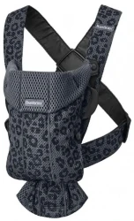 Анатомический мультифункциональный рюкзак-кенгуру BabyBjorn Mini Anthracite/Leopard, хлопок купить в Кишиневе. Фото 3