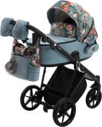 Carucior 3 in 1 Adamex Porto Flowers Blue cumpăra în Chișinau. Foto 2