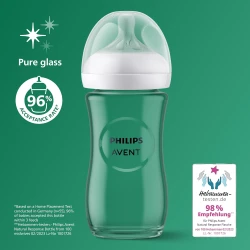 Набор бутылочек для кормления из стекла Philips Avent Natural Response, 240 мл, 2 шт. купить в Кишиневе. Фото 2
