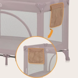 Кроватка манеж Lionelo Laura Pink Nude купить в Кишиневе. Фото 16