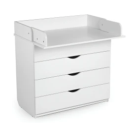 Комплект: Кроватка Kuzea Elza White Nature + Комод-пеленальный столик PernaMea HappyBaby Standart 800 PAL White купить в Кишиневе. Фото 6