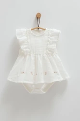 Платье с коротким рукавом Caramell Little Girl Ivory (9-12М) купить в Кишиневе. Фото 1