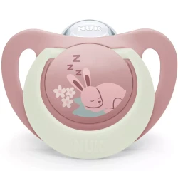 Пустышка ортодонтическая силиконовая NUK First Choice Night в асс., 0-6 мес купить в Кишиневе. Фото 1
