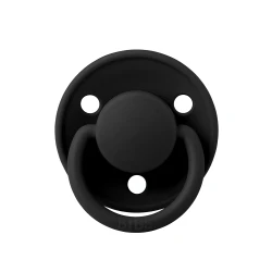 Пустышка круглая из силикона Bibs De Lux Black, 0-36 мес. купить в Кишиневе. Фото 1