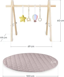 Детский коврик с образовательной аркой Lionelo Anis, 100×100x60 см купить в Кишиневе. Фото 6