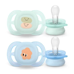 Suzeta ortodontică din silicon Philips Avent Ultra Start Green & Blue (0-2 luni), 2 buc. cumpăra în Chișinau. Foto 1