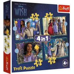 Puzzle Trefl 4in1 Disney Wish Dreams come true, 207 elemente cumpăra în Chișinau. Foto 1