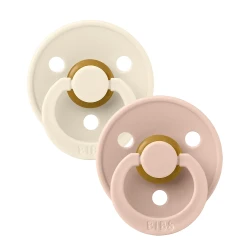 Круглые латексные соски Bibs Colour Ivory & Blush (18-36 мес.), 2 шт. купить в Кишиневе. Фото 1