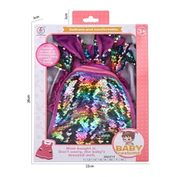 Rucsac cu paiete și balerini Essa Toys, roz multicolor, 30x20x6 cm cumpăra în Chișinau. Foto 2
