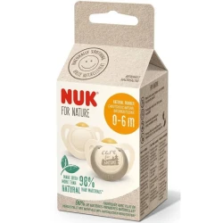 Suzetă ortodontică din latex NUK For Nature 0-6 luni 2 buc cumpăra în Chișinau. Foto 6
